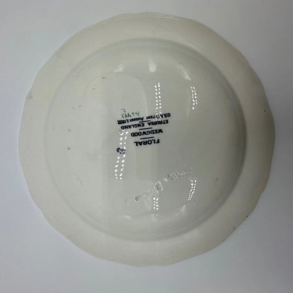 Wedgwood Etruria England Floral Salad Plates Set of 3 Flower Basket 8 Inch 1922